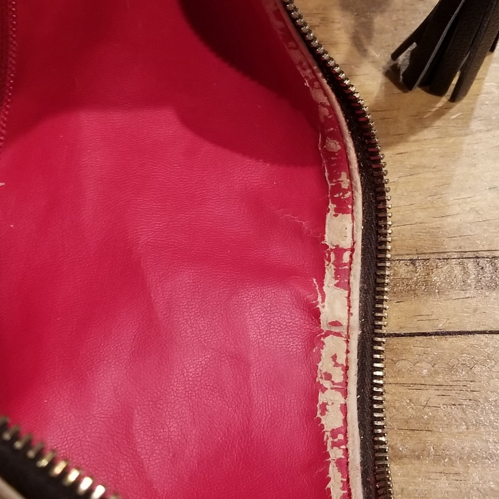 Dooney & Bourke Sophie Black and Beige Color Block Hobo - Picture 13 of 15